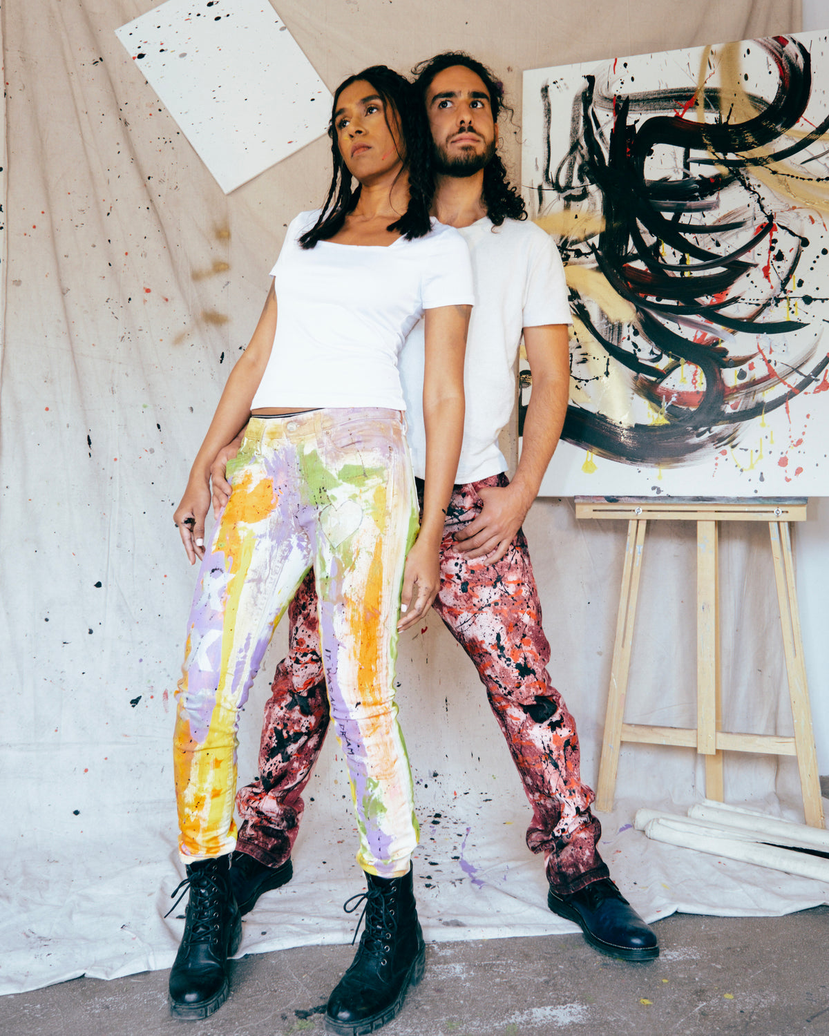 IDFK Rainbow Heart Jeans