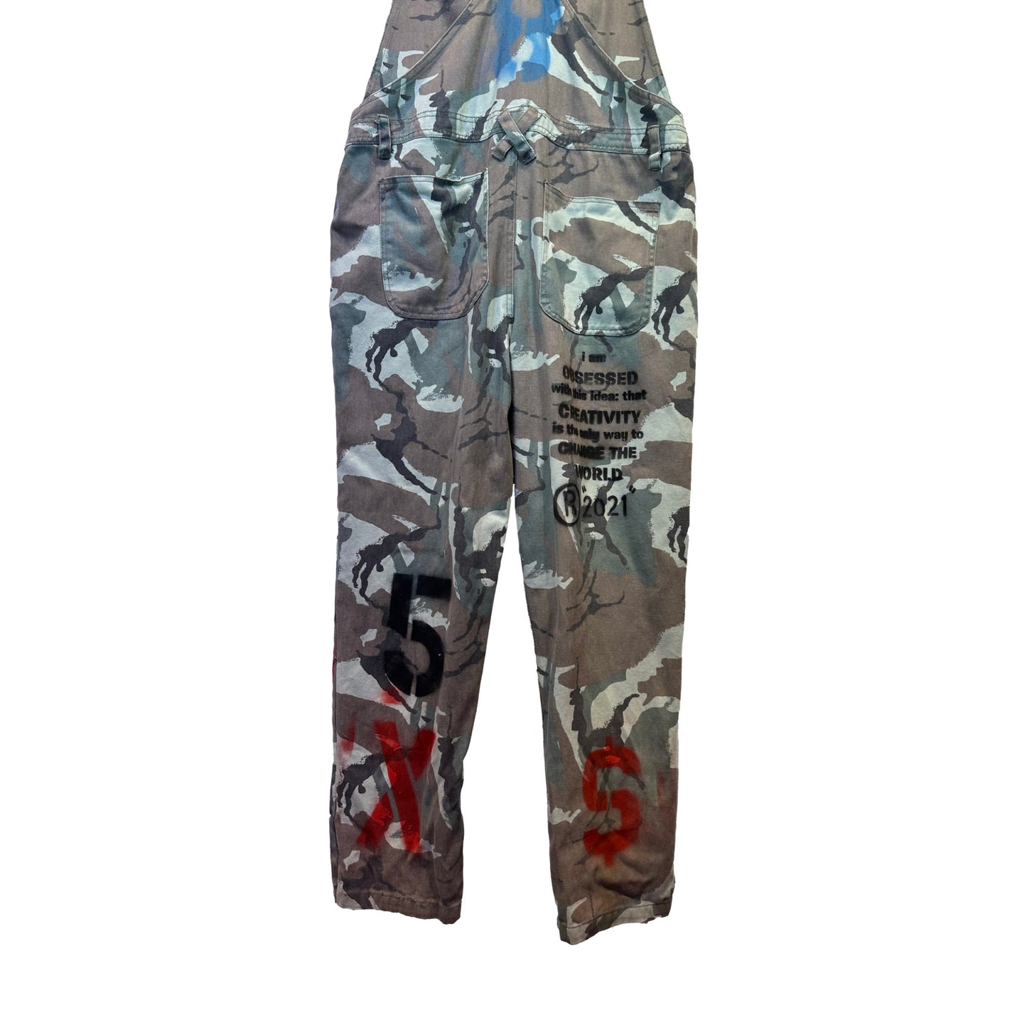 Doodled Camouflage Overalls