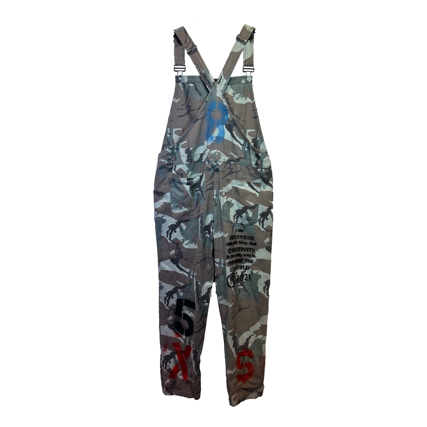 Doodled Camouflage Overalls