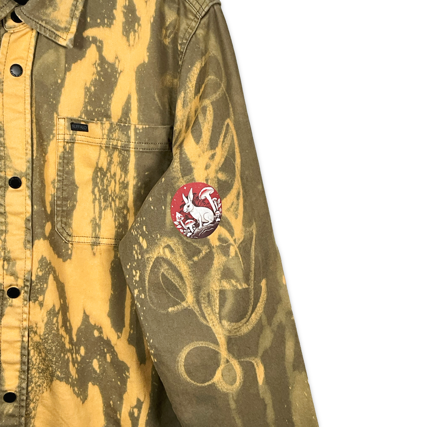 Damn! Mandarin Bleached Yellow Shacket