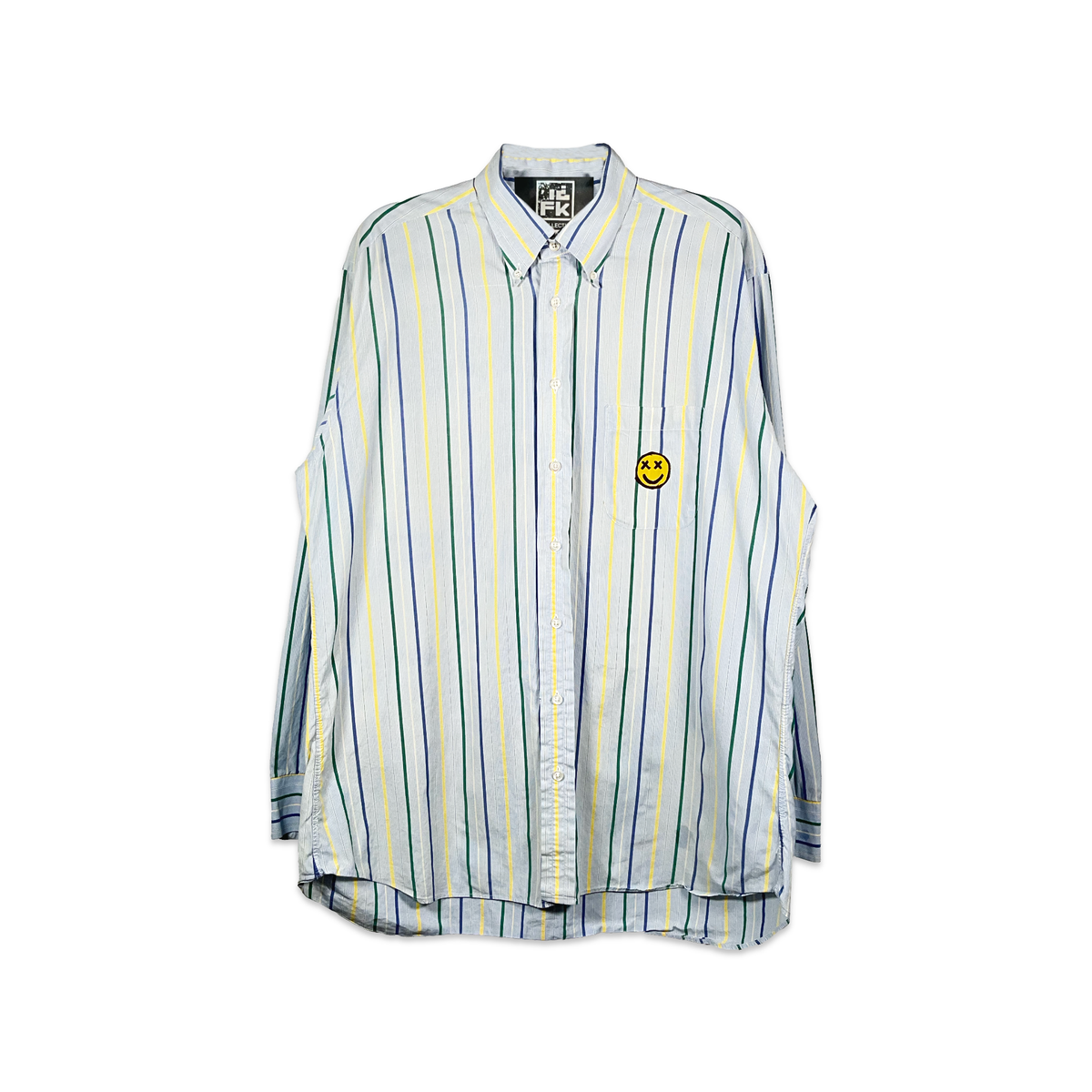 JOEL X IDFK Striped Mini Smiley Shirt Dress
