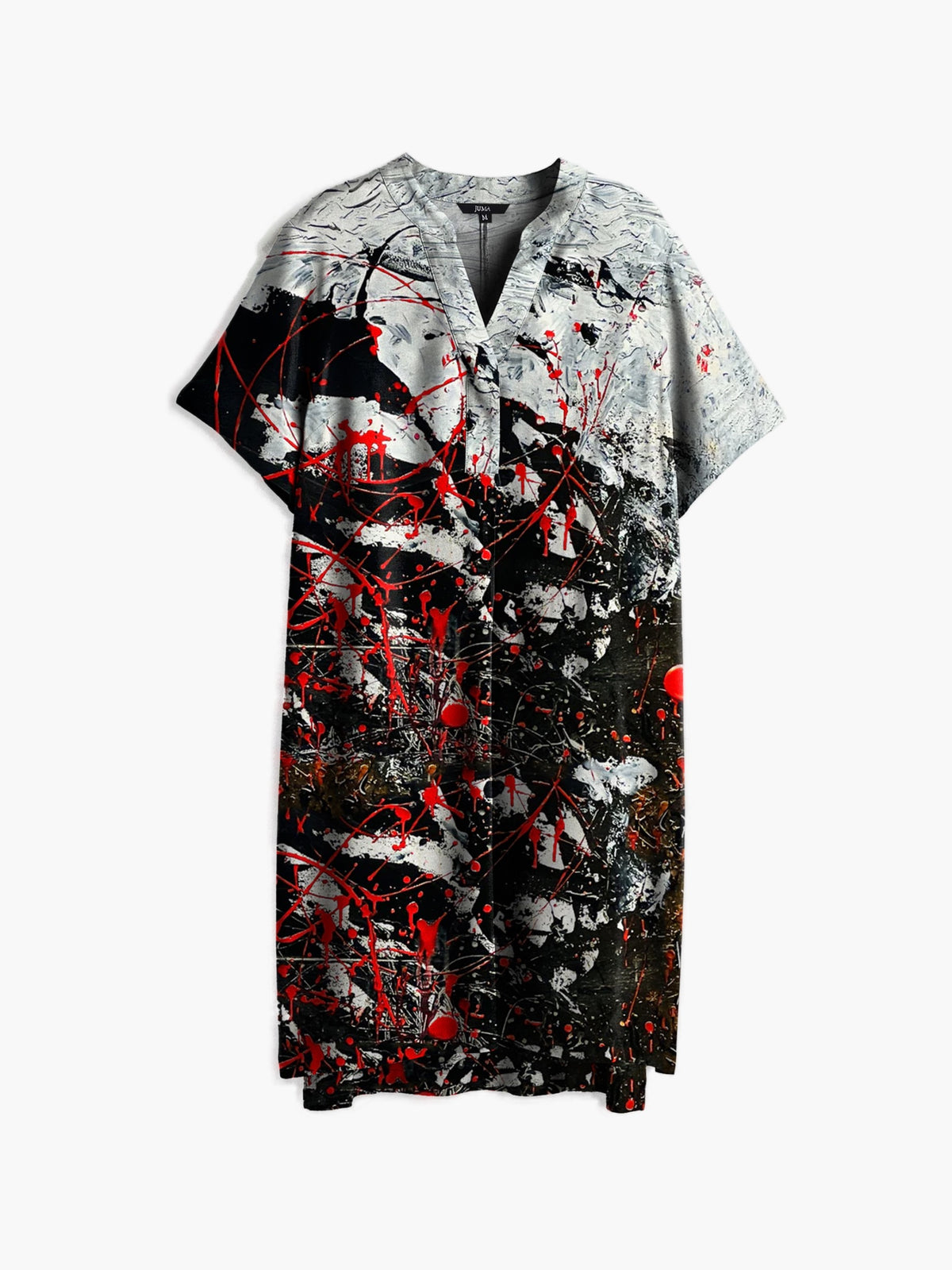 IDFK x JUMA - love u forever V-neck Shirt Dress (Light)
