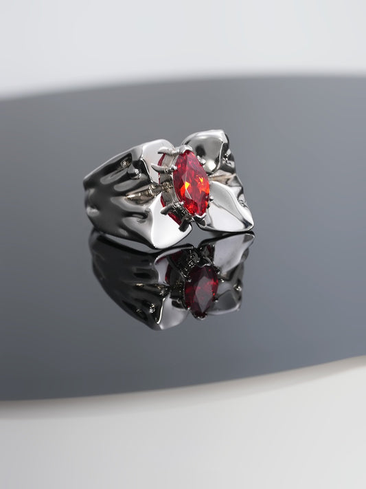 Butterfly Garnet Ring