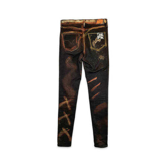 Criss Cross Brown Jeans