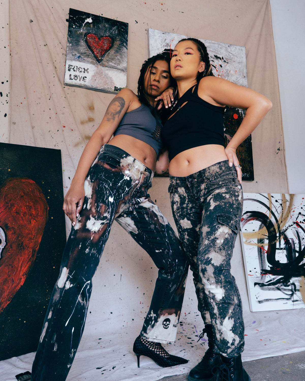 Brownie Splashed Jeans