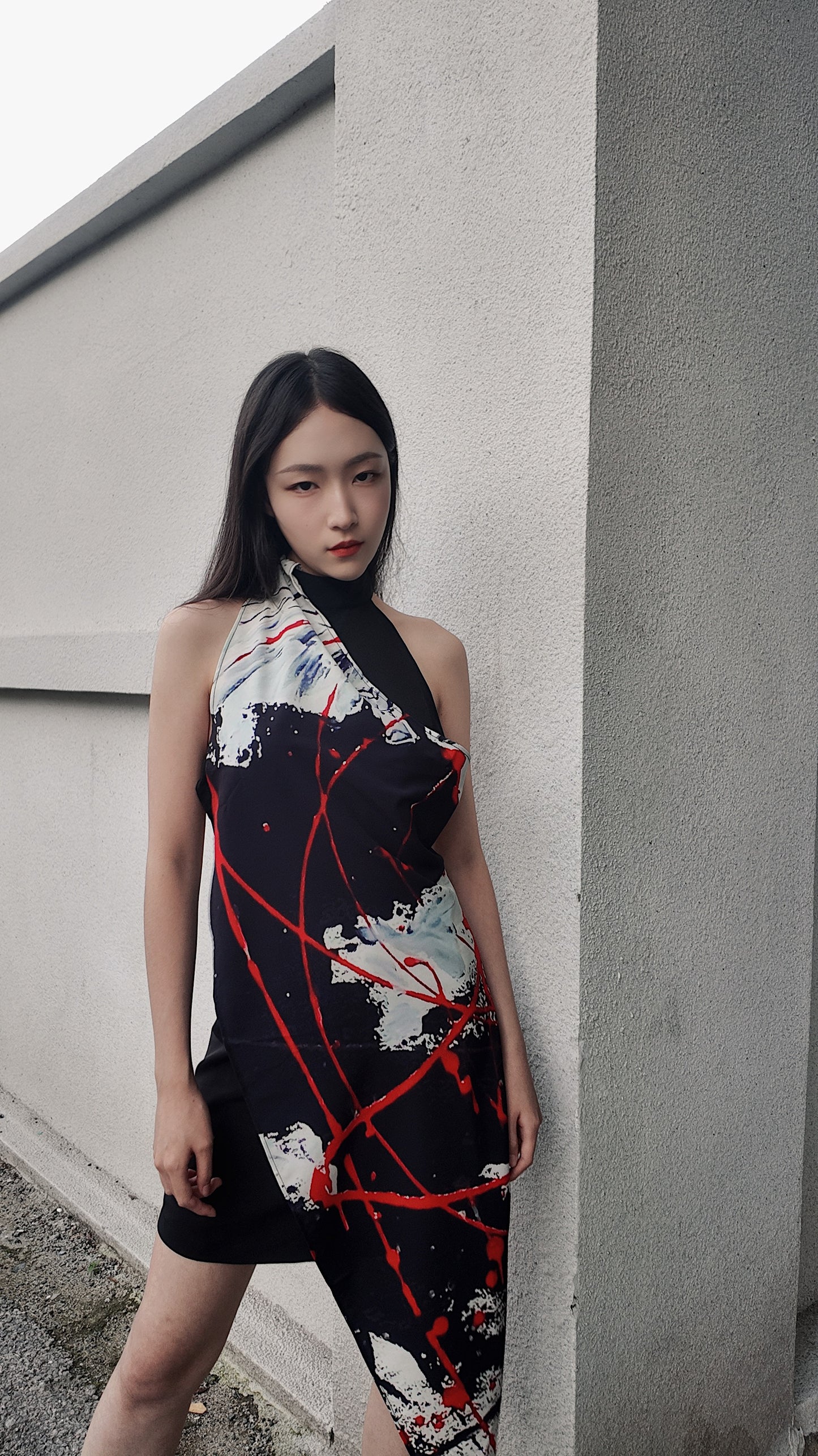 IDFK x JUMA - love u forever Short Wrap Halter Dress (Light)