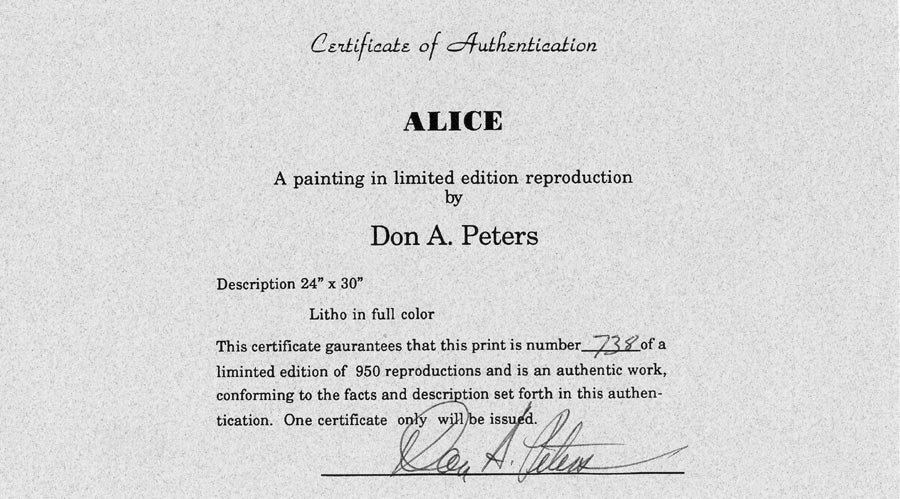 Go Ask Alice: Limited Edition Print by Donald A. Peters