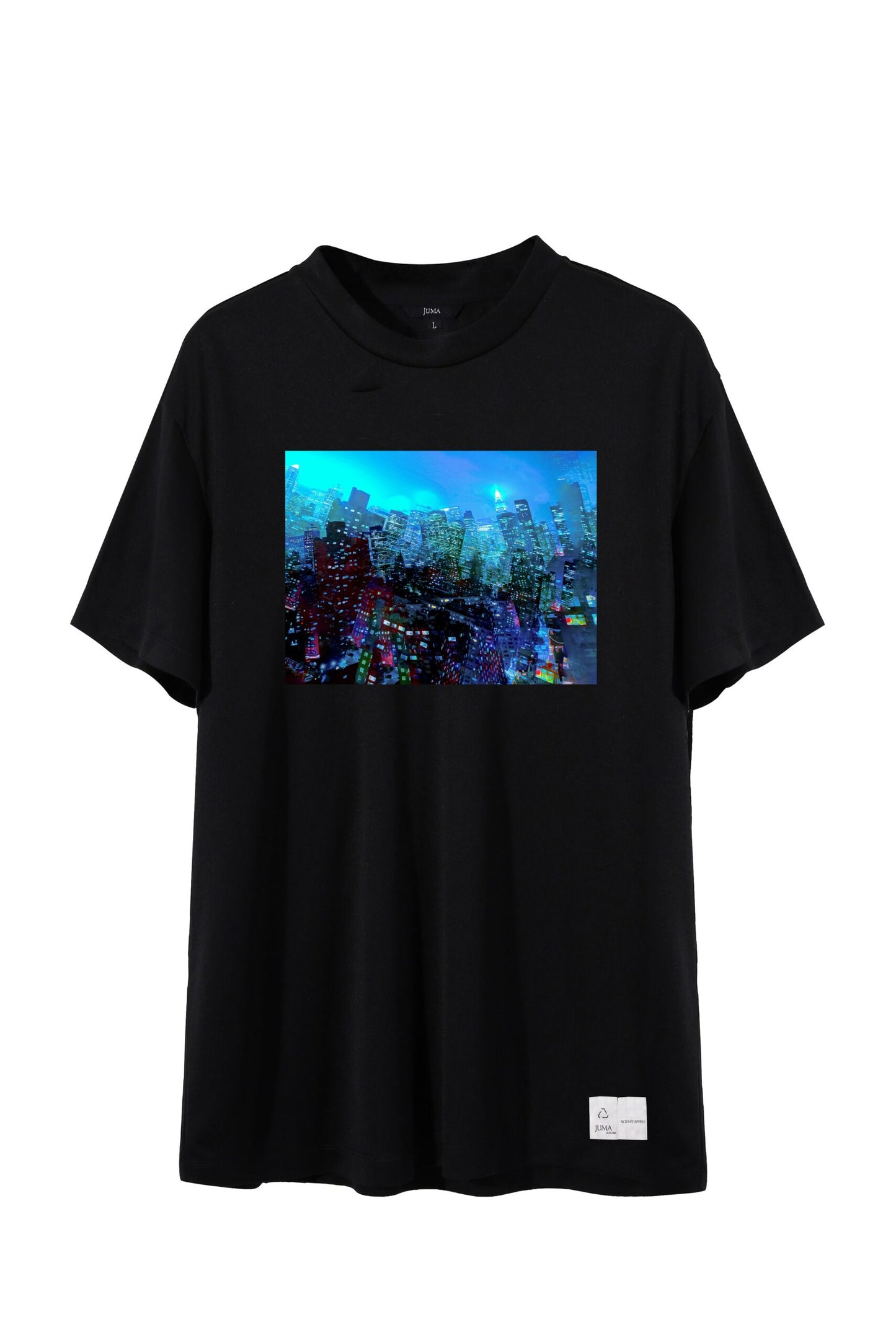 ACID4YUPPIES X JUMA FOGGY NIGHT NEW YORK T-Shirt Black