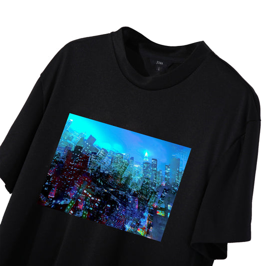 ACID4YUPPIES X JUMA FOGGY NIGHT NEW YORK T-Shirt Black