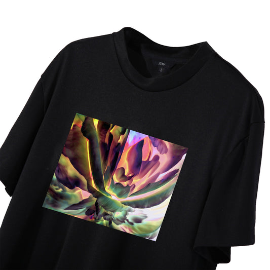 ACID4YUPPIES X JUMA ELECTRIC PEONY T-Shirt Black