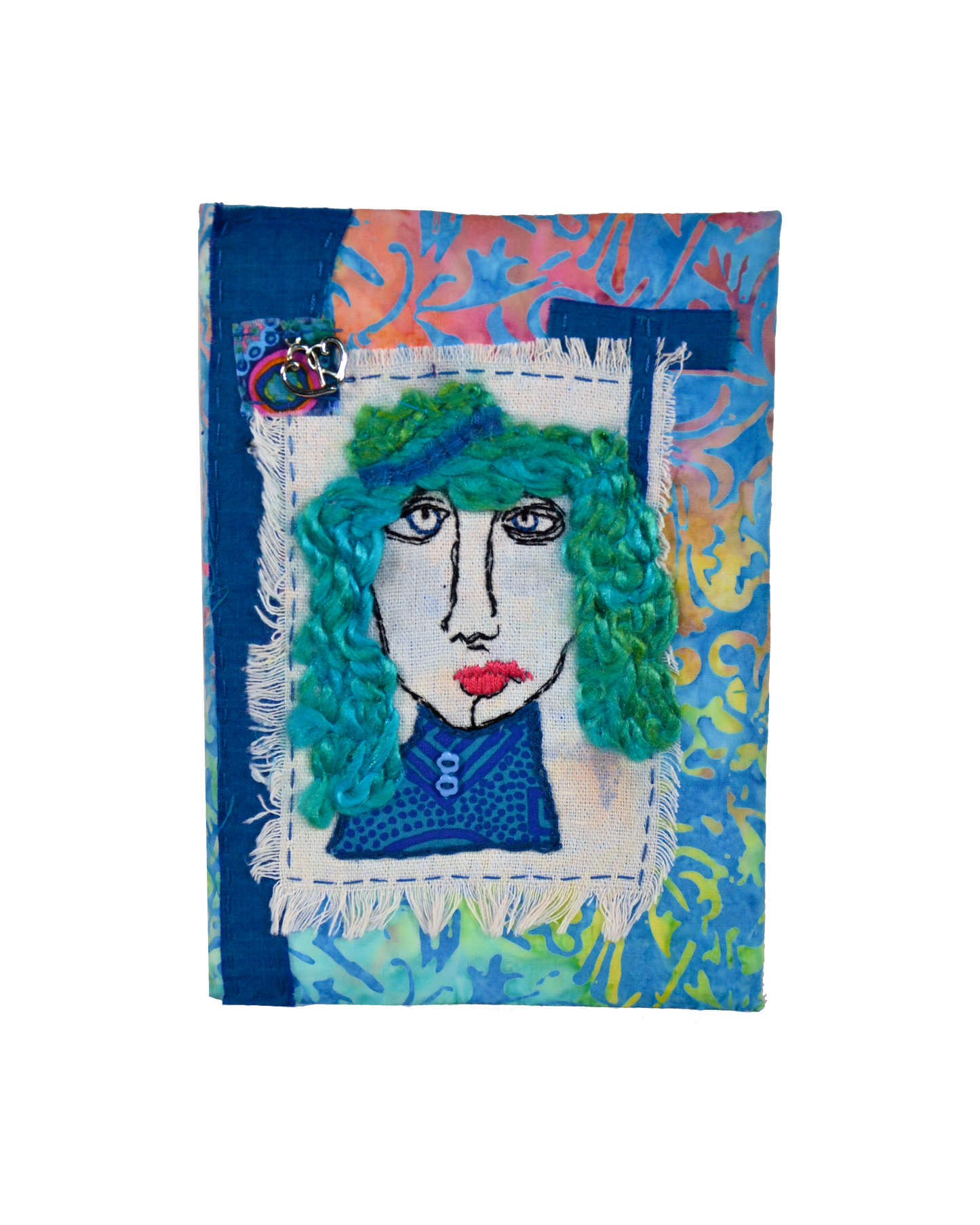 Blue Green Hair Diary Cover
