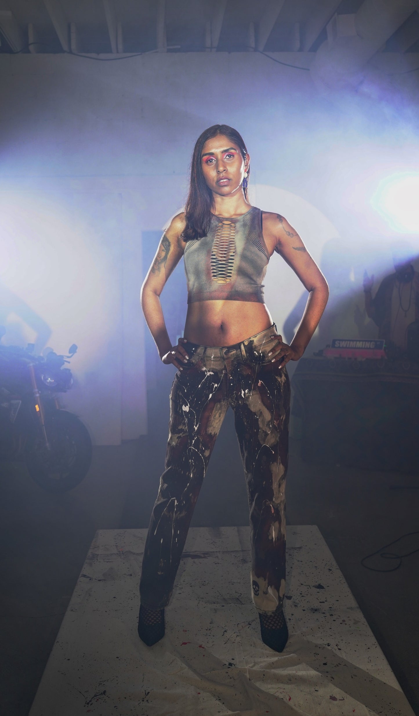 Brownie Splashed Jeans