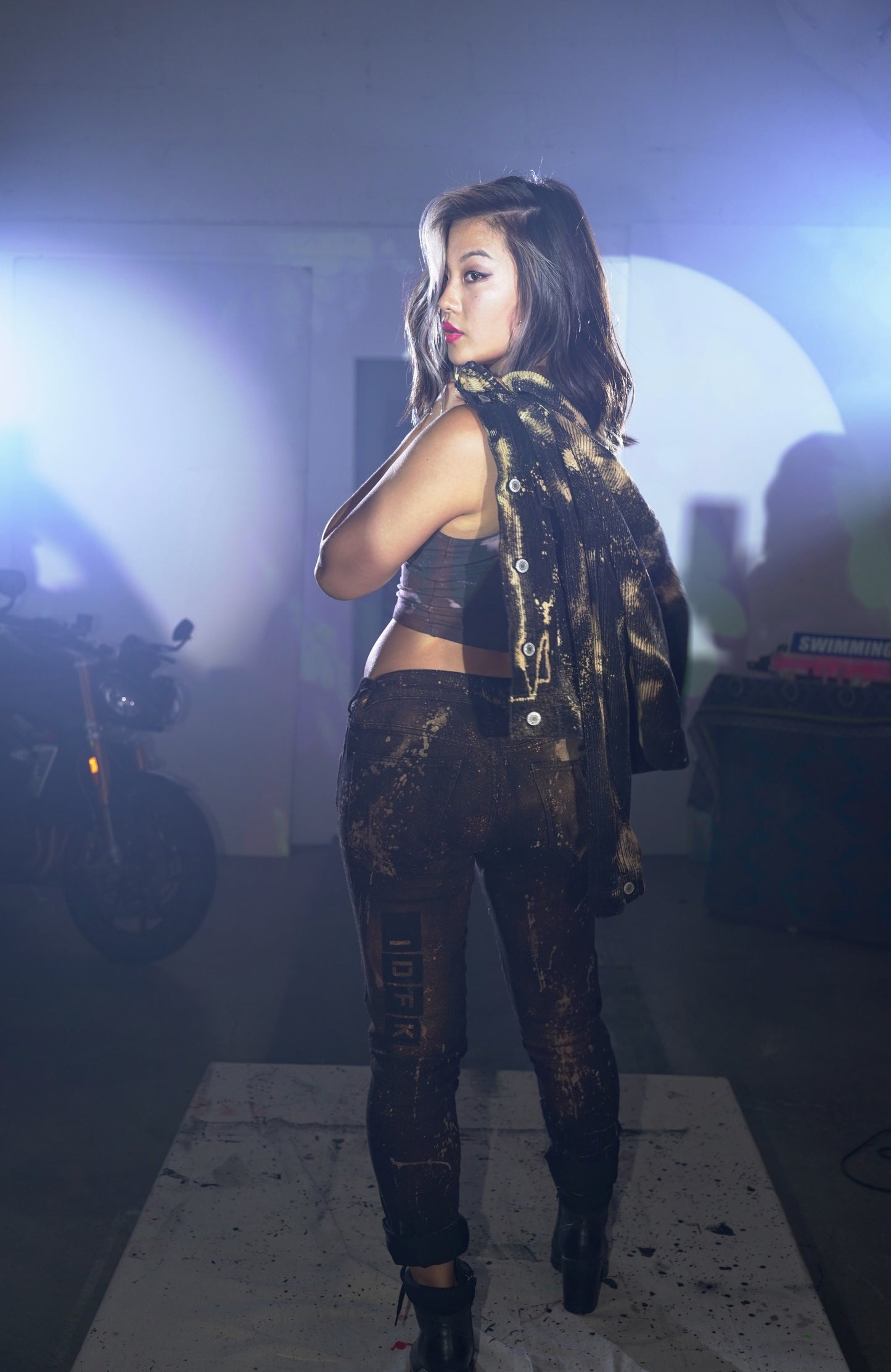 Bleach- Splatter Black Jeans