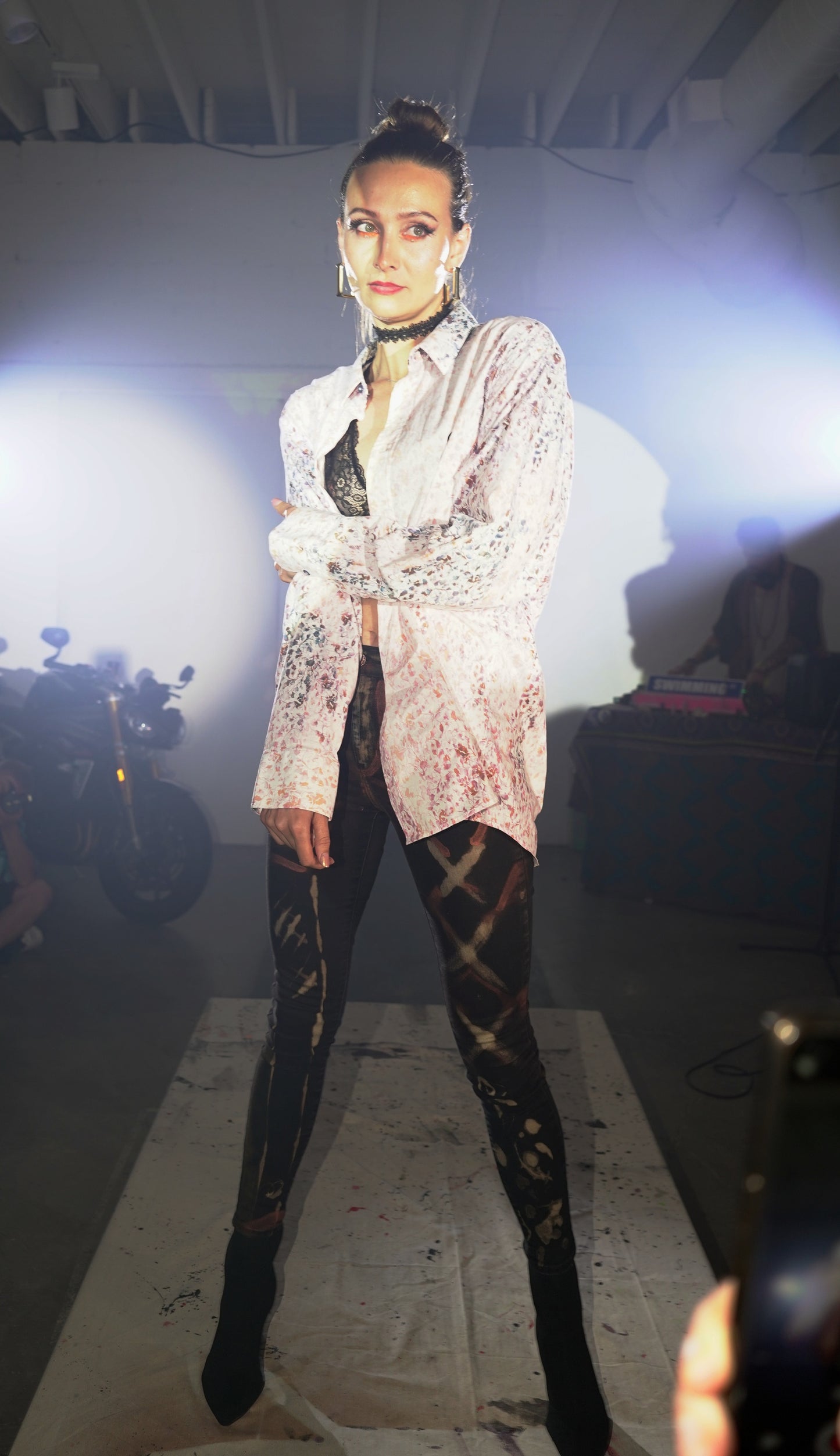 Mini Skull Bleached Floral Shirt