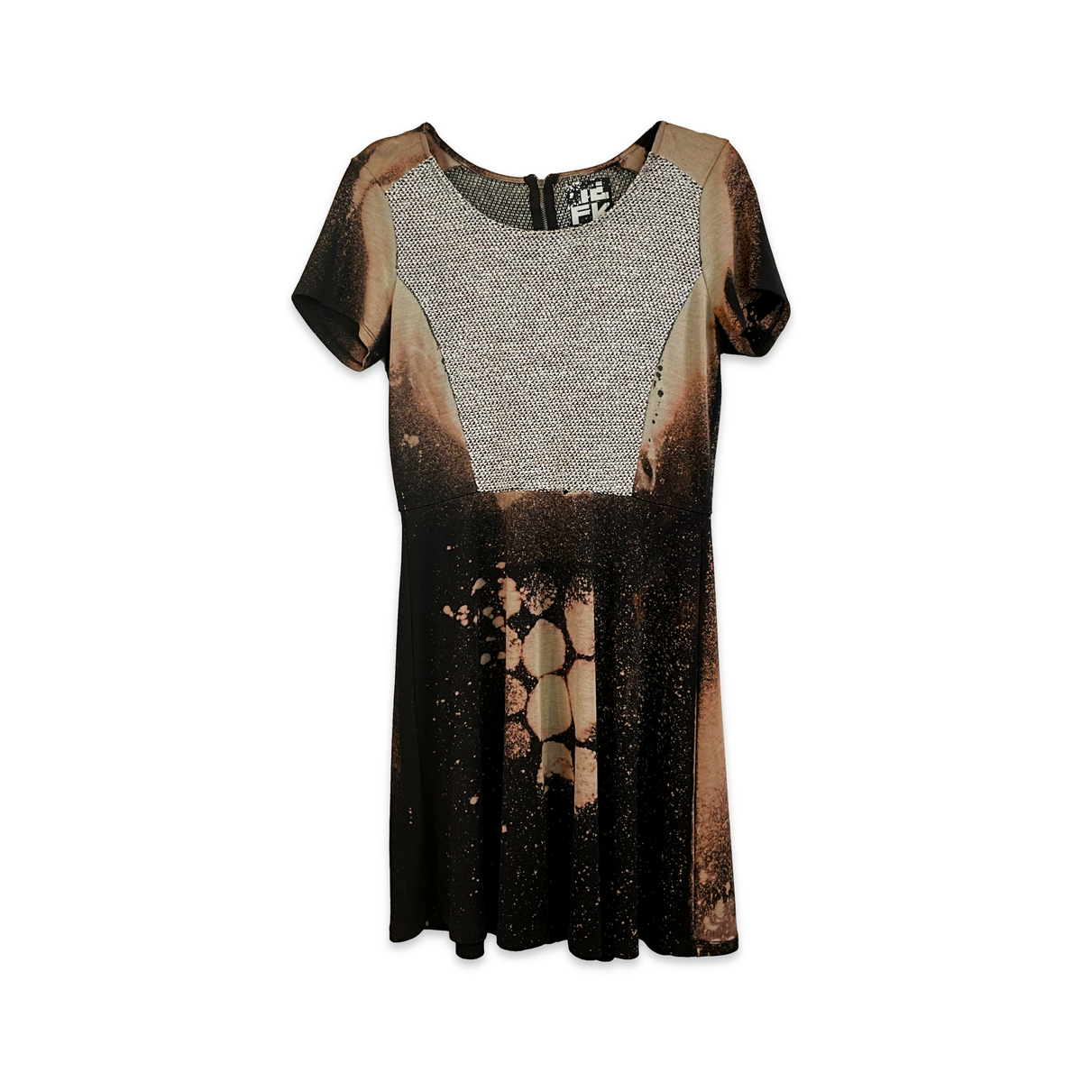 Re-mixed Bleached Skater Dress