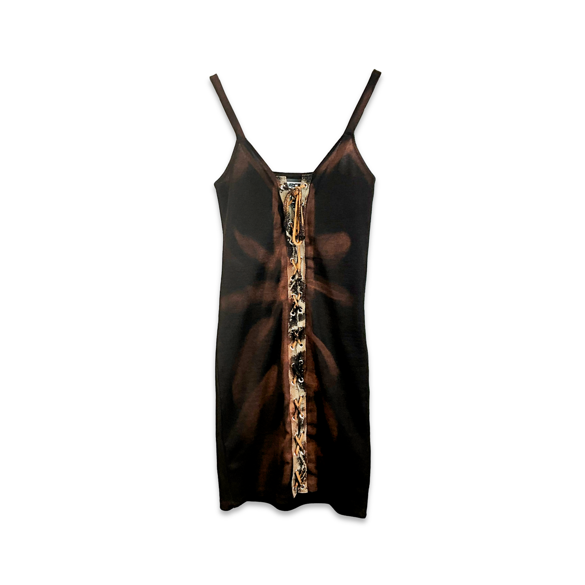 Bleach Strokes Lace-Up Dress