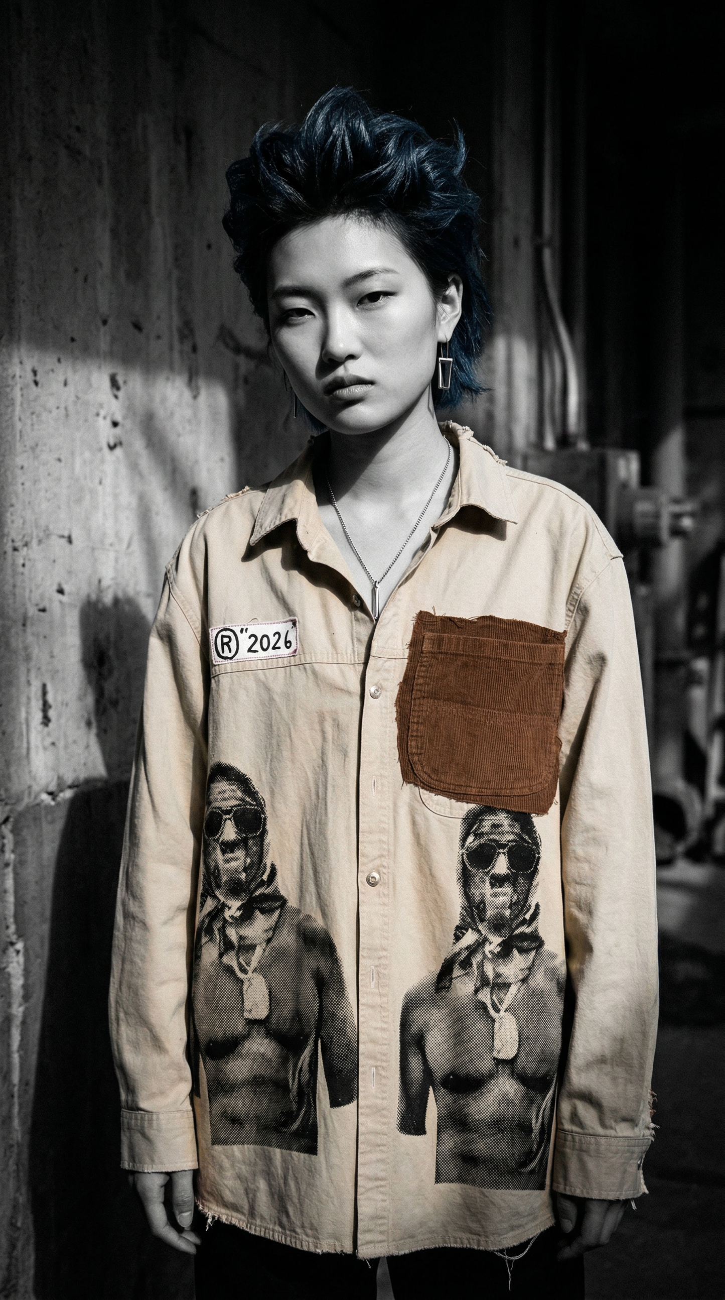Identity Crisis Cotton Shirt Jacket with Corduroy Pocket