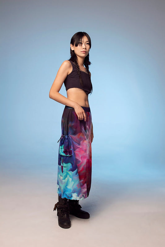 ACID4YUPPIES X JUMA SHAKTI Printed Cargo Skirt