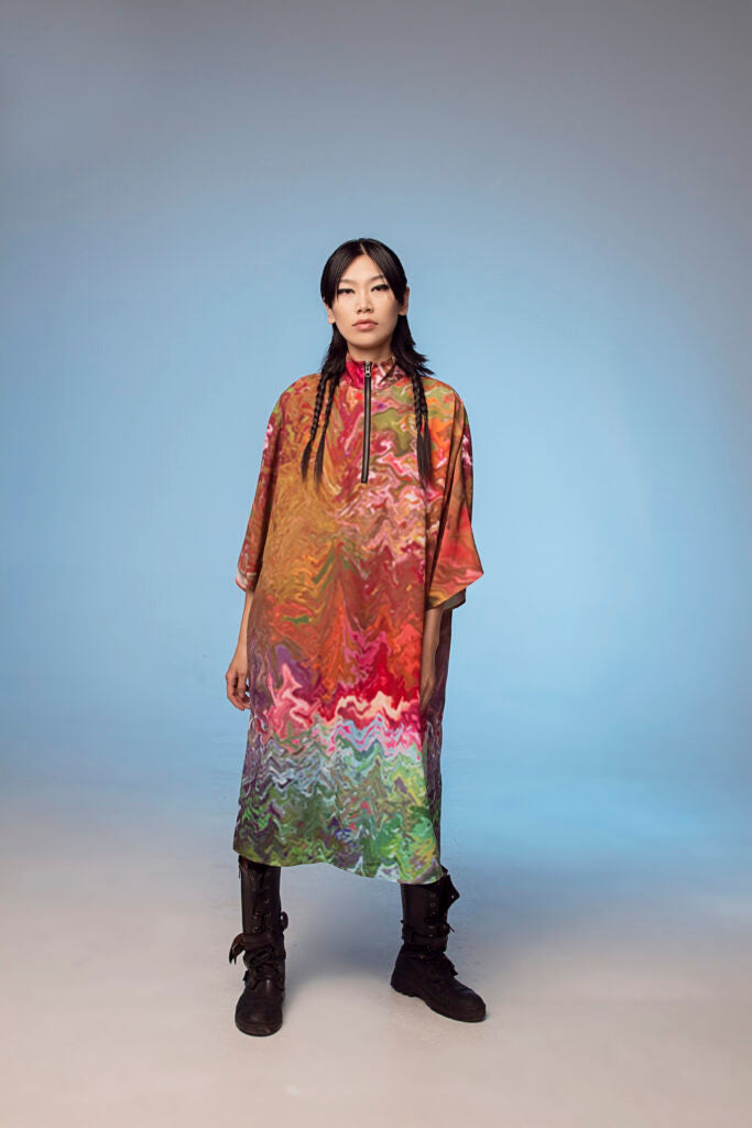 ACID4YUPPIES x JUMA NEW WAVE CANADA Printed Zip Up Tunic