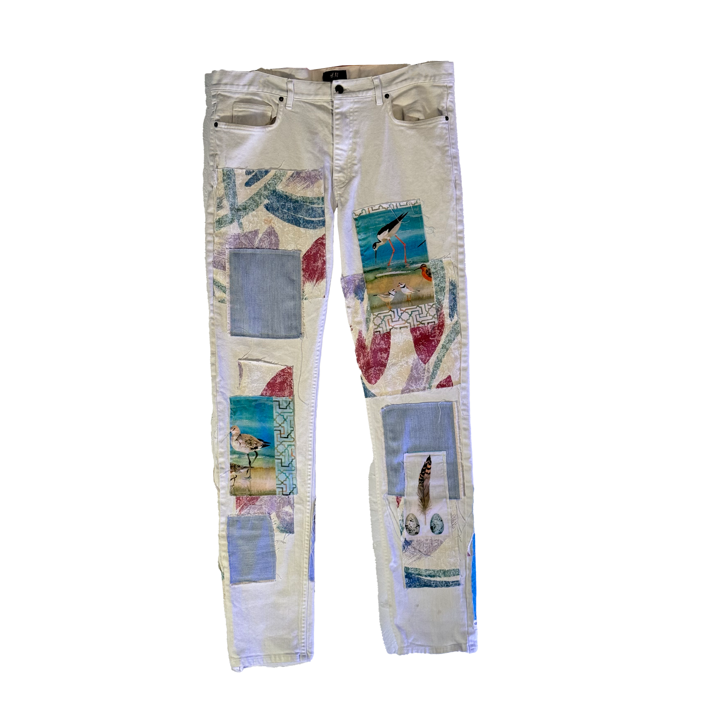 White Herring Patchwork Jeans