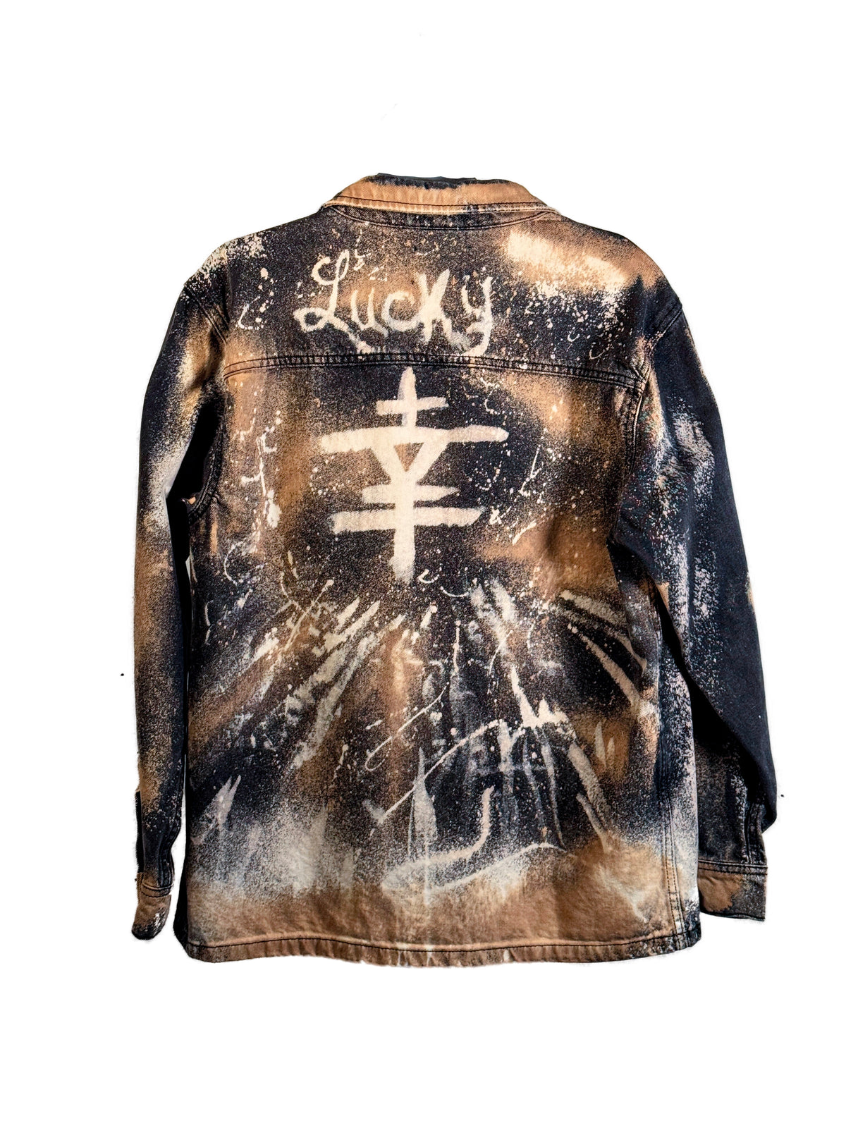 Damn Lucky! Mandarin Bleached Yellow Truckers Jacket