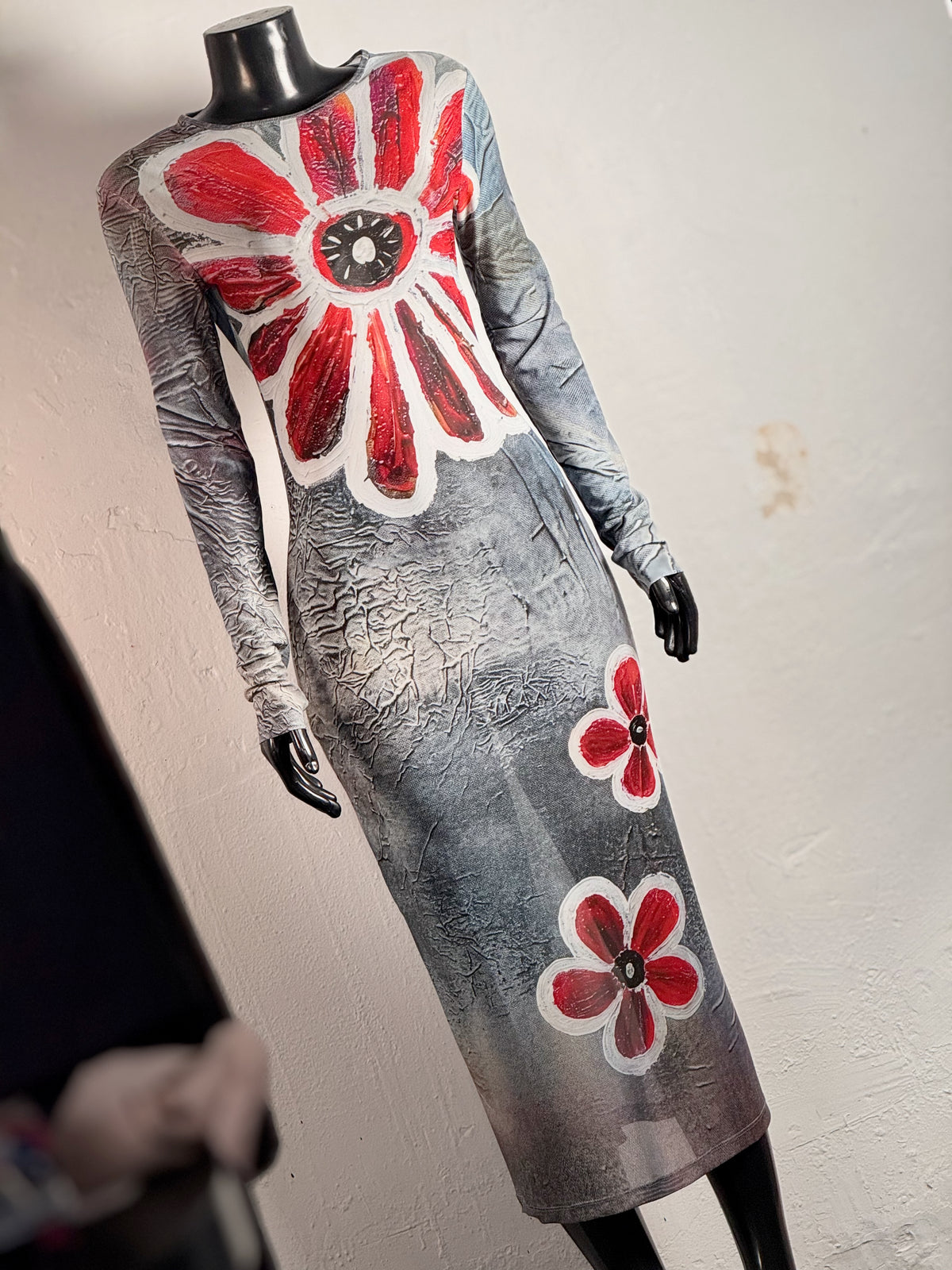 IDFK Transparency Mesh Long Dress - Flower Power