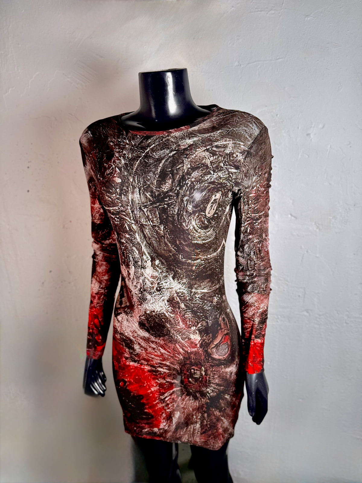 IDFK Transparency Mesh Mini-Dress - Blessed