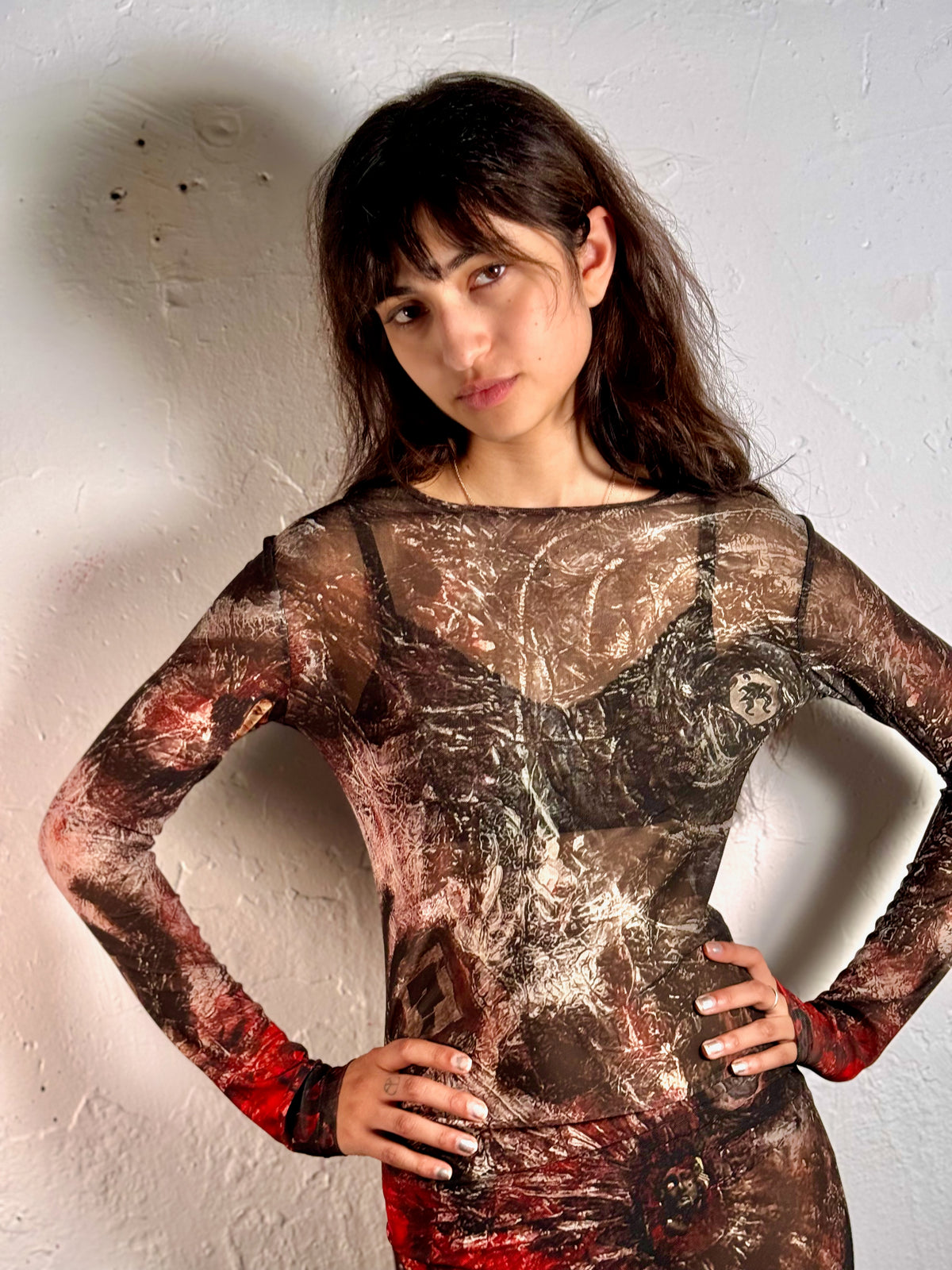 IDFK Transparency Mesh Mini-Dress - Blessed