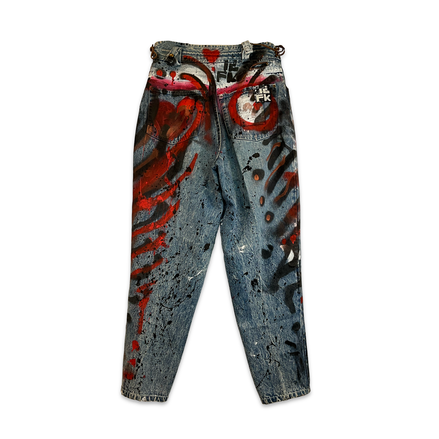 Expressive Canvas Jeans
