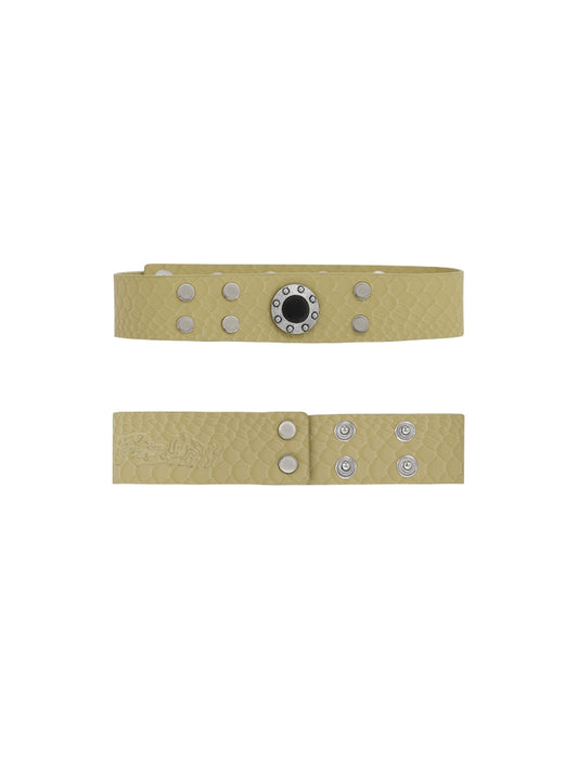 FUZZYKON Punk-inspired Riveted Snakeskin Choker