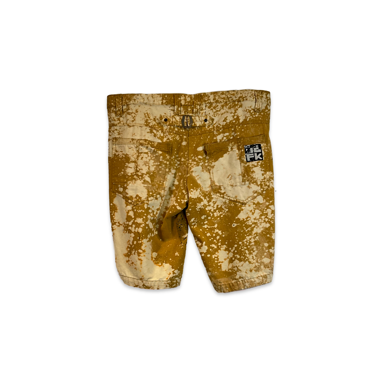 Spray Painted Mustard Shorts