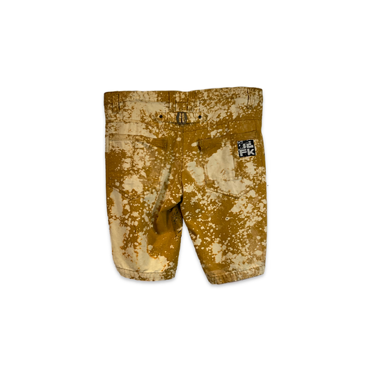 Spray Painted Mustard Shorts