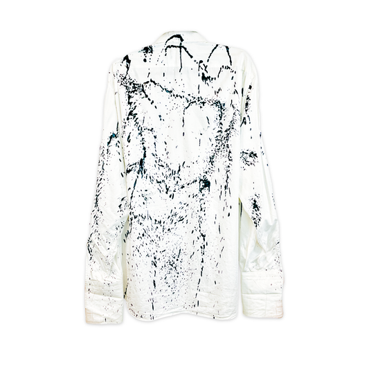 Stenciled White Shirt