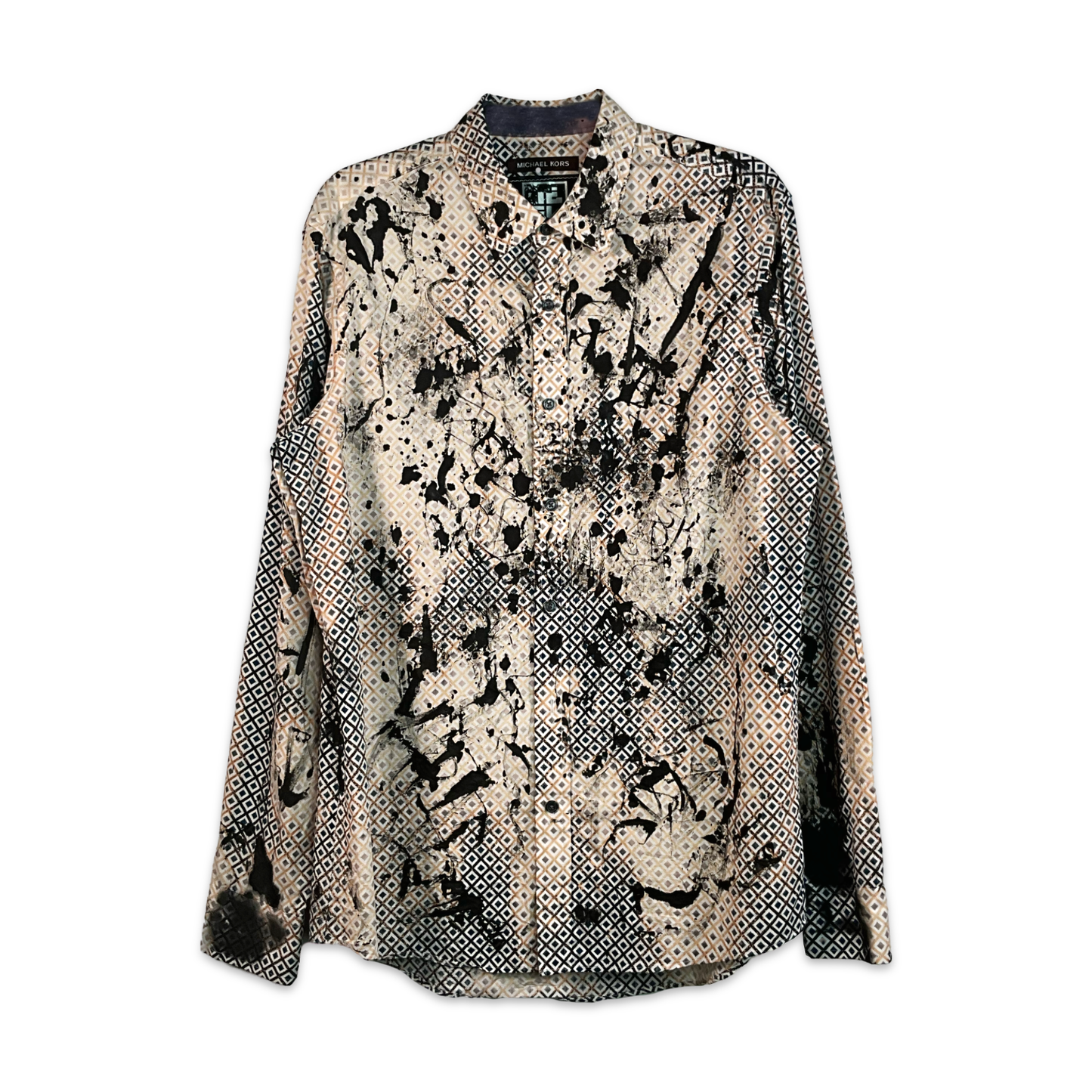 Paint-Dab Checkered Shirt