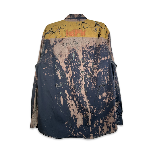 Double Pocket Bleach Blue Shirt