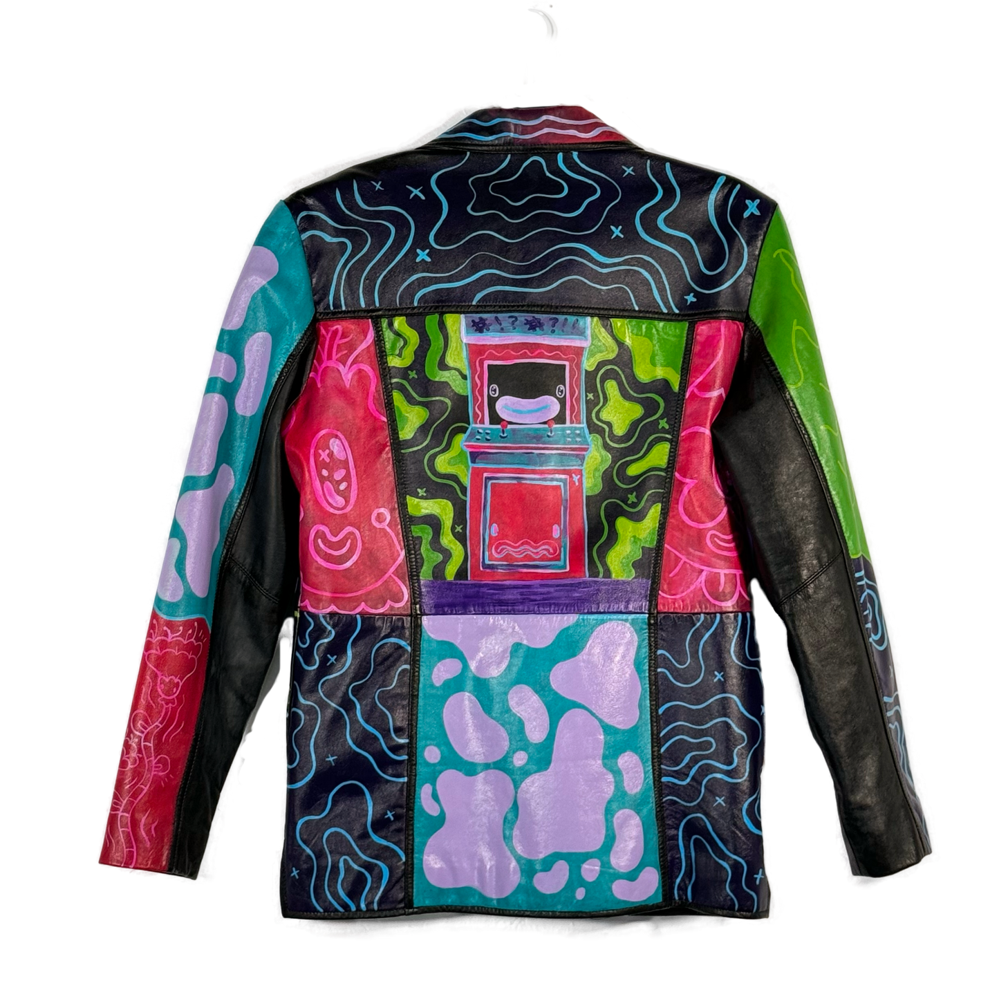 Space Cadet Hand Painted 'Arcade' Leather Jacket