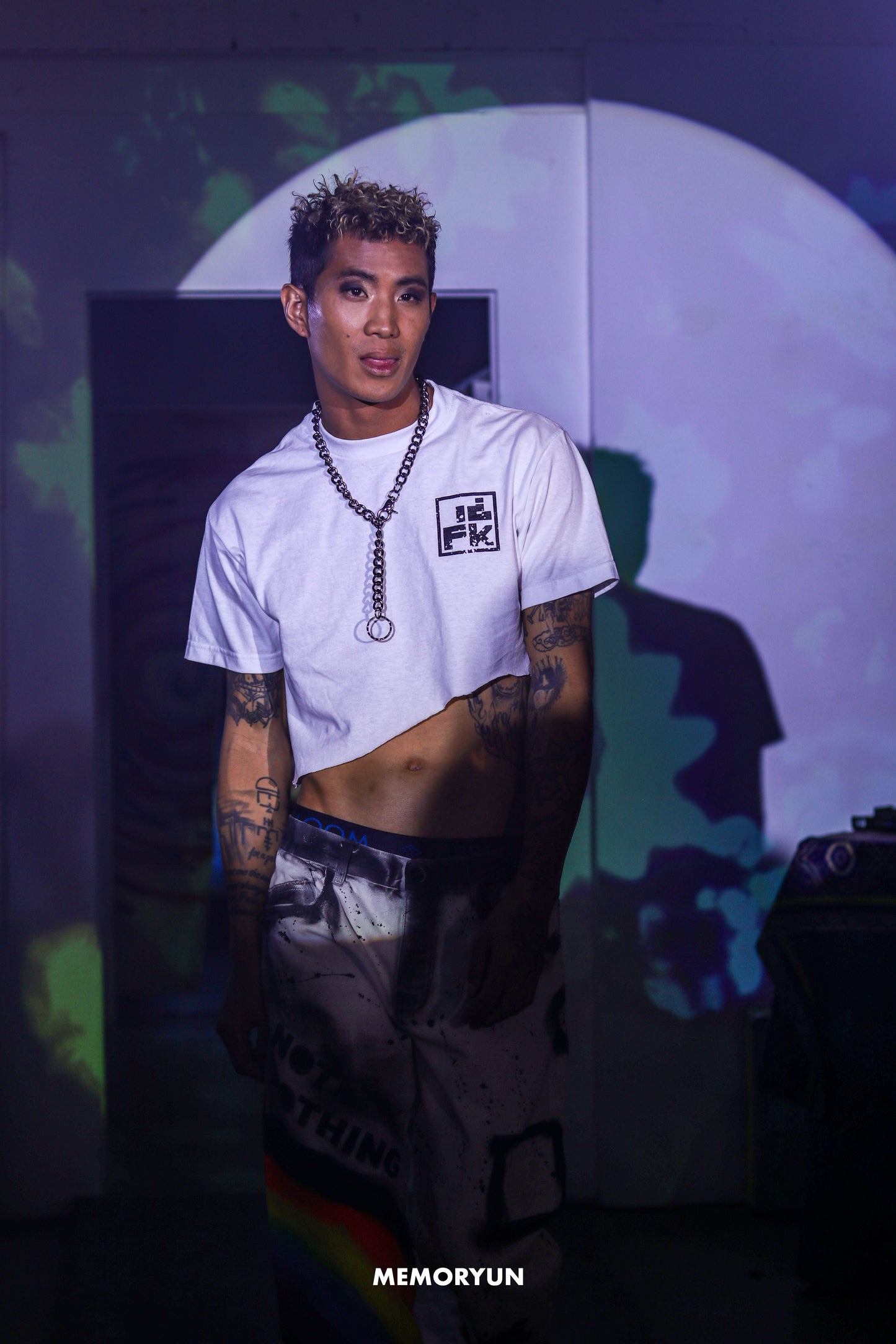 IDFK Logo Essential White Crop Tee