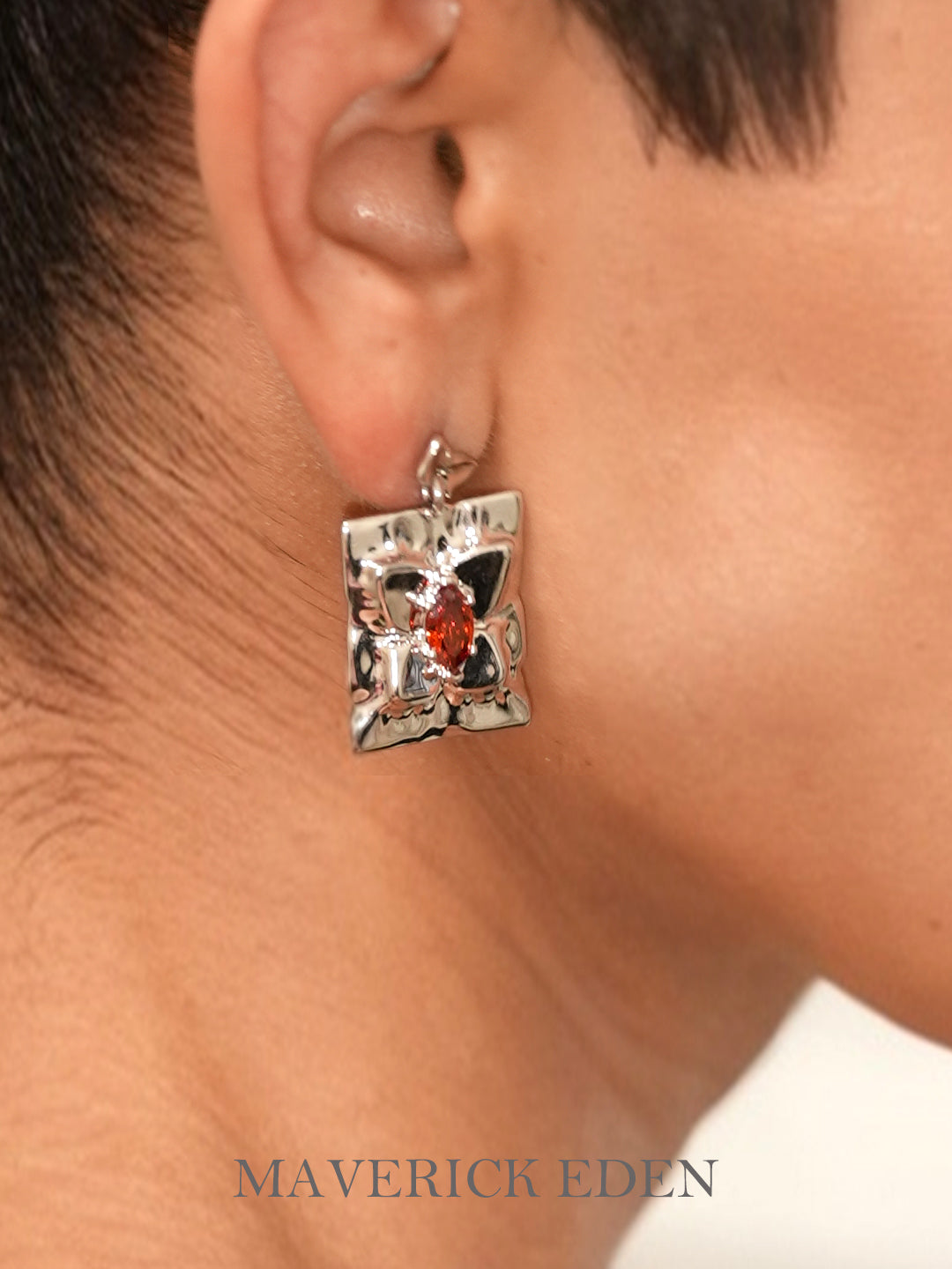Butterfly Garnet Earrings