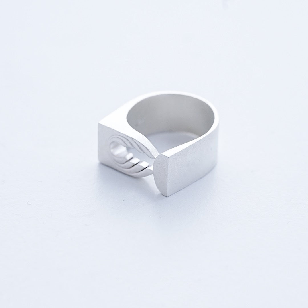 Silver Geometric Blossom