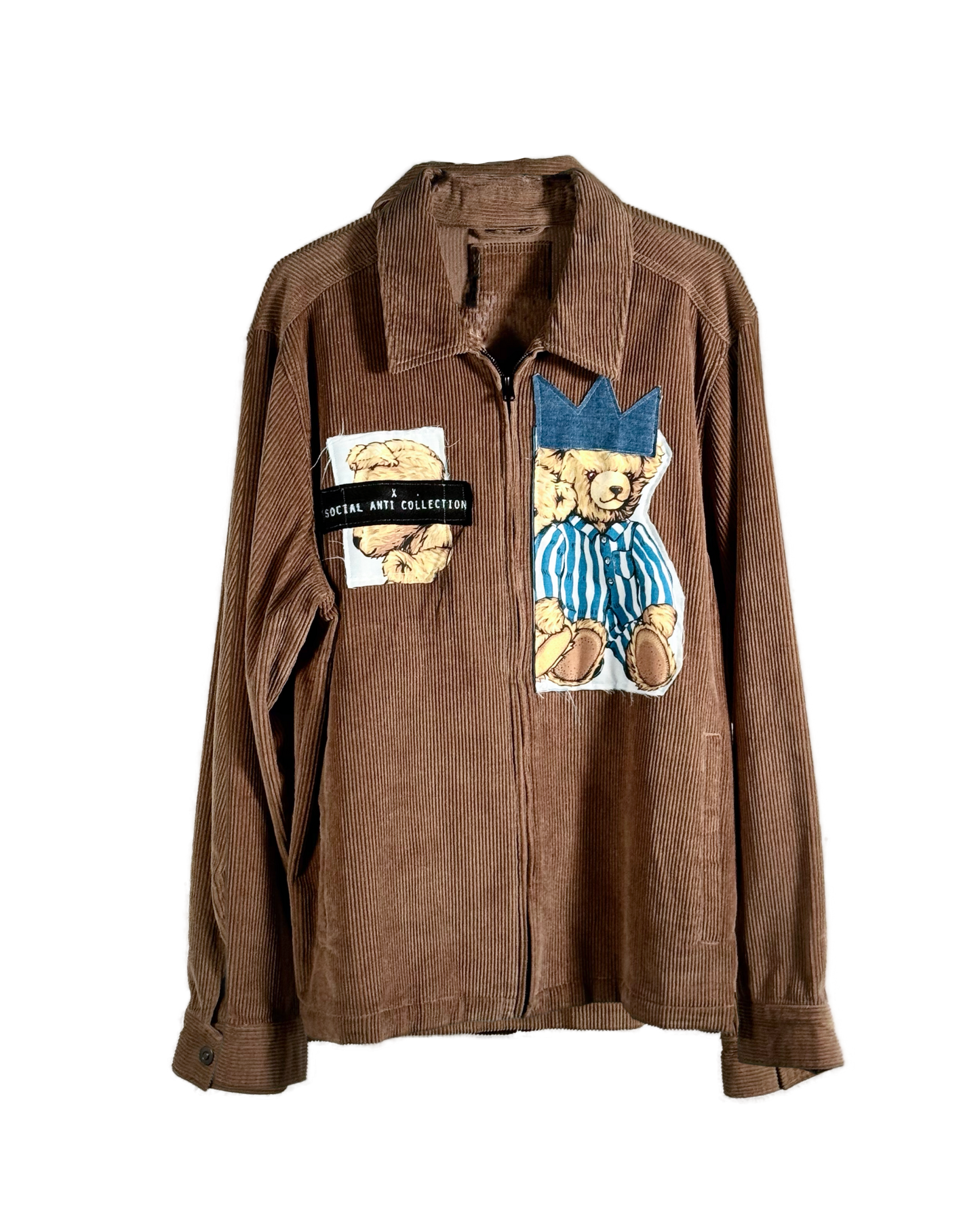 Brown Teddy Bear Corduroy Jacket