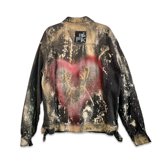 Faded Heart Jean Jacket