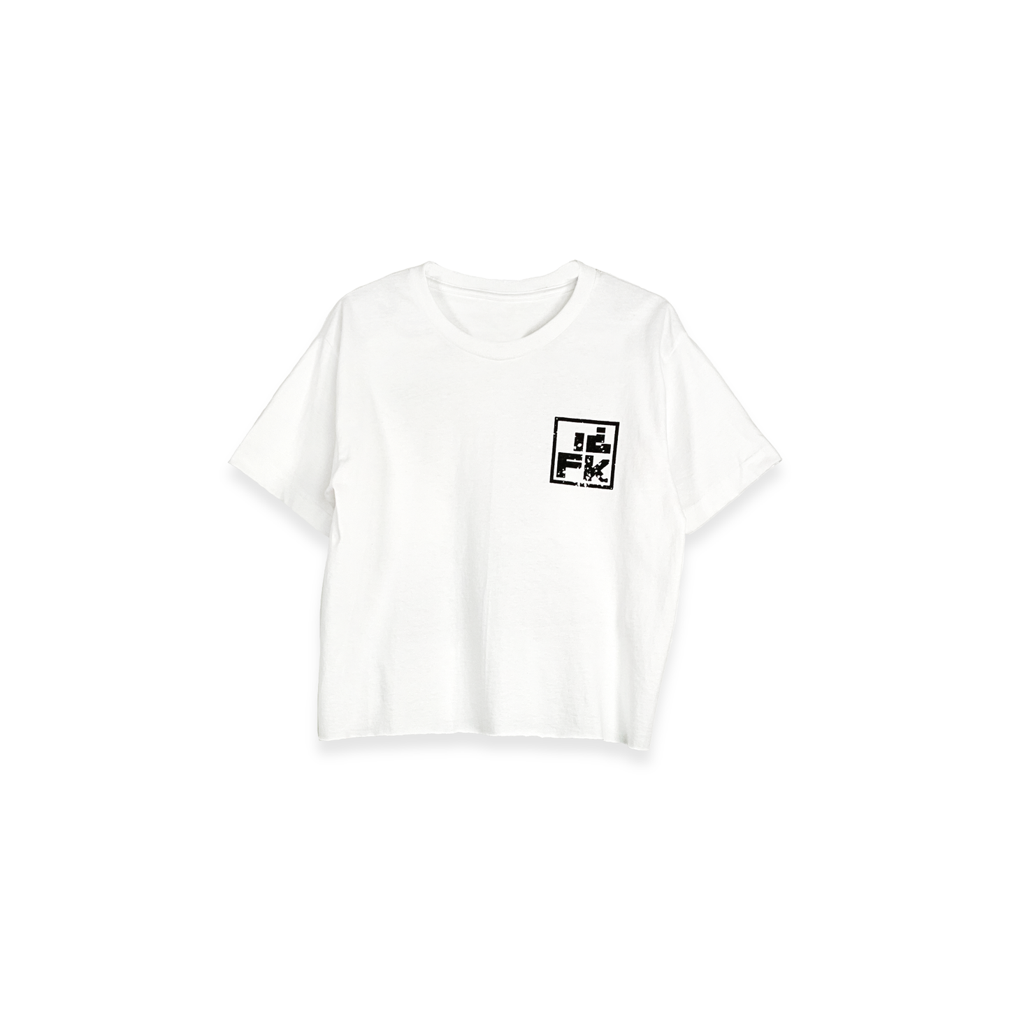IDFK Logo Essential White Crop Tee