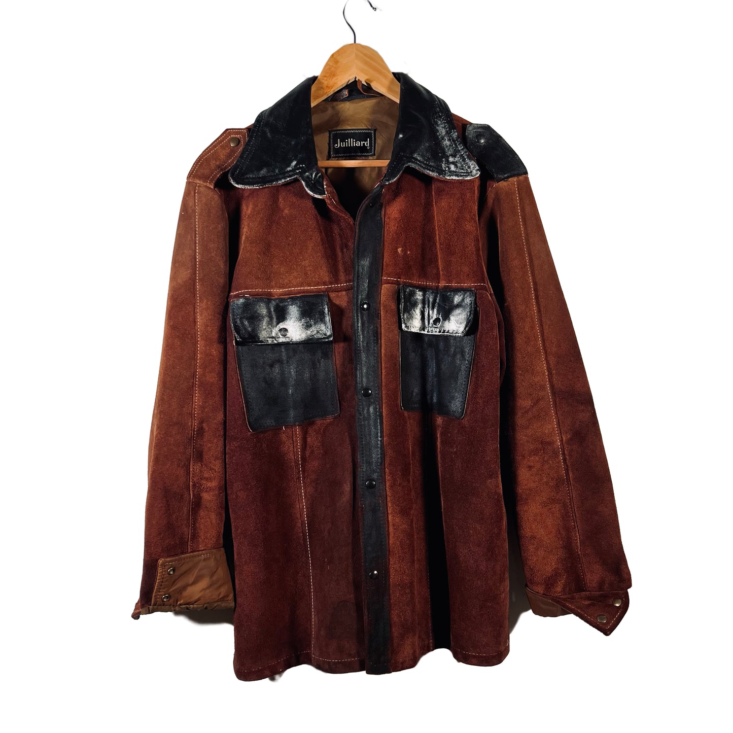 Hand painted vintage suede jacket