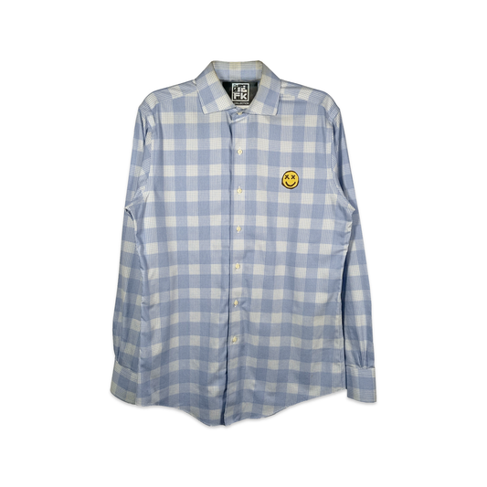 JOEL X IDFK  Checkered Mini Smiley Shirt Dress