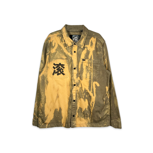 Damn! Mandarin Bleached Yellow Shacket