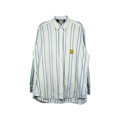 JOEL X IDFK Striped Mini Smiley Shirt Dress