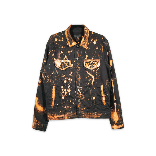 Freedom Mandarin Bleach Spot Black Jacket