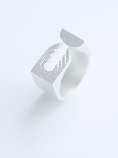 Silver Geometric Blossom