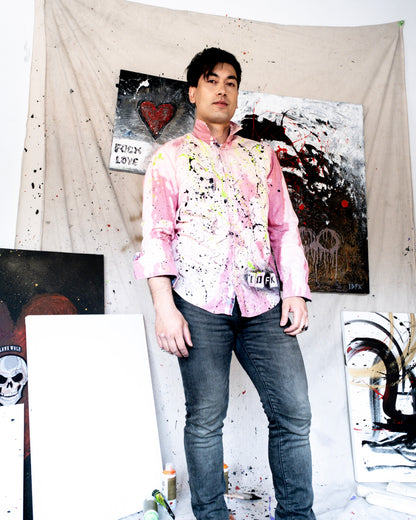 Neon-O-Pink Striped Shirt