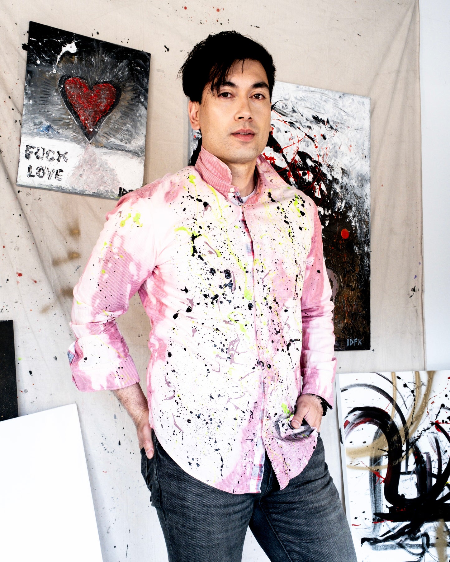 Neon-O-Pink Striped Shirt